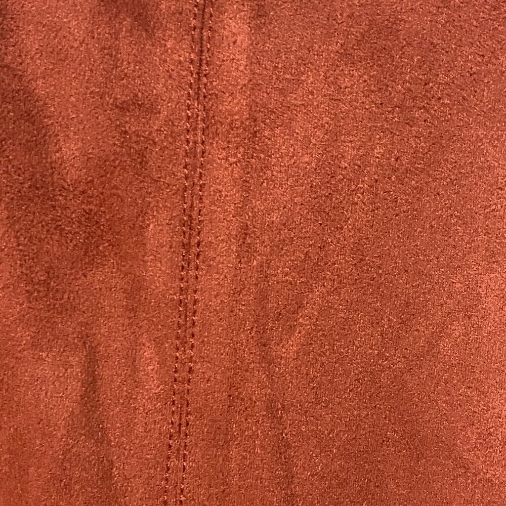 Antonio Melani Faux Suede Rust Colored Midi Dress